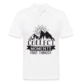 Collect Moments, Not Things - Men's Polo Shirt - white - Front - Kai (181cm)
