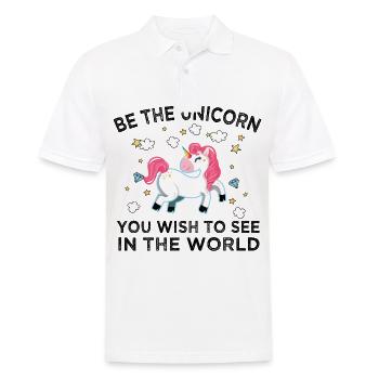 unicorn unicorn unicorn troupe unicorn squad uni - Men's Polo Shirt - white - Front - Kai (181cm)