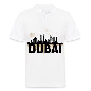 Fireworks Dubai Skyline Khalifa - Men's Polo Shirt - white - Front - Kai (181cm)