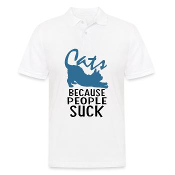 People suck - Men's Polo Shirt - white - Front - Kai (181cm)