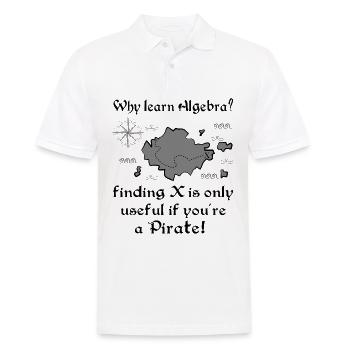 Les maths de pirate - Polo Homme - blanc - Devant - Kai (181cm)
