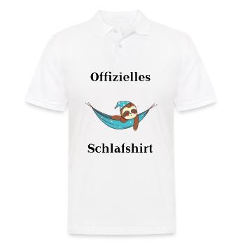 Offizielles Schlafshirt Faultier Geschenkidee süß - Männer Poloshirt - Weiß - Vorne - Kai (181cm)