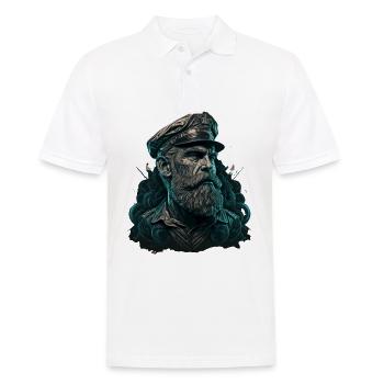 La beauté de la navigation, capitaine nautique - Polo Homme - blanc - Devant - Kai (181cm)