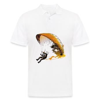 Paragliders above the clouds - Men's Polo Shirt - white - Front - Kai (181cm)