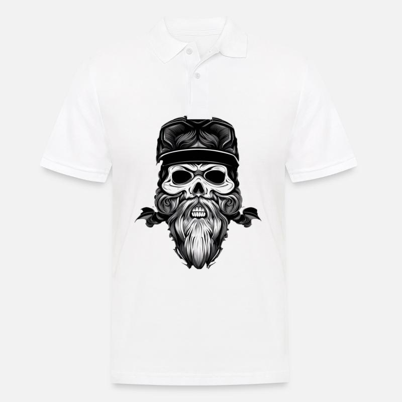 Hardcore Biker - Männer Poloshirt - Weiß