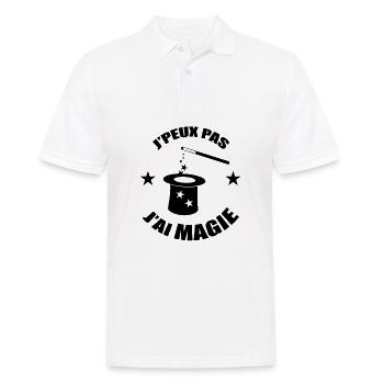 J'peux pas j'ai tour de magie carte facile chapeau - Polo Homme - blanc - Devant - Kai (181cm)