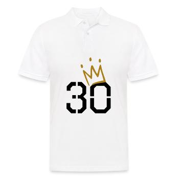 30 years old - 30 crown - 30 birthday - Men's Polo Shirt - white - Front - Kai (181cm)