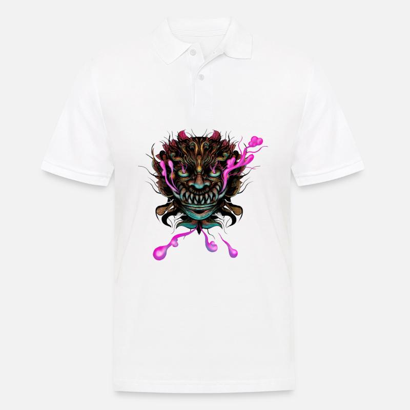 Dämon - Männer Poloshirt - Weiß