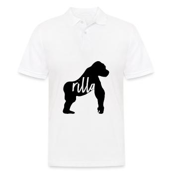 gorilla - Men's Polo Shirt - white - Front - Kai (181cm)