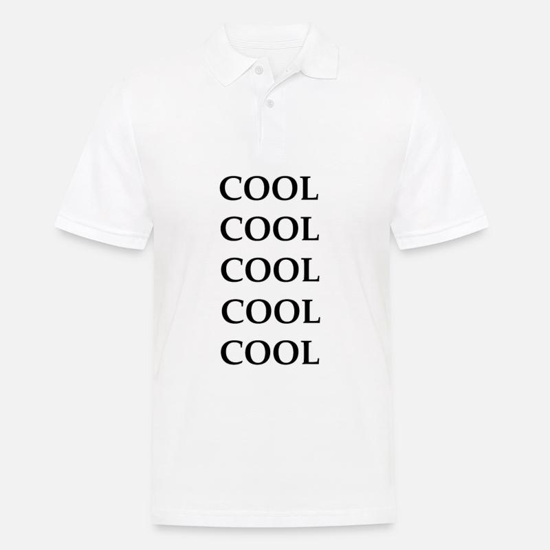 Cooles Design - Männer Poloshirt - Weiß