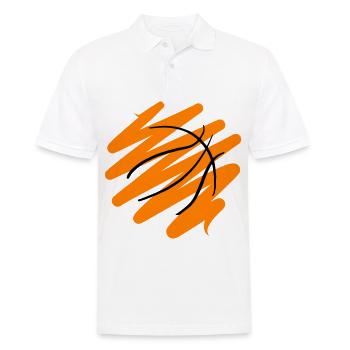 Conception abstraite du basketball - Polo Homme - blanc - Devant - Kai (181cm)