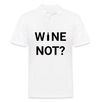 Wine Not - Männer Poloshirt - Weiß - Vorne - Kai (181cm)