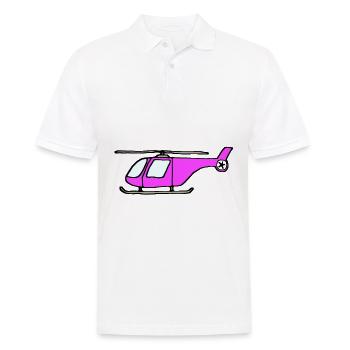 Pink helicopter, helicopter - Men's Polo Shirt - white - Front - Kai (181cm)
