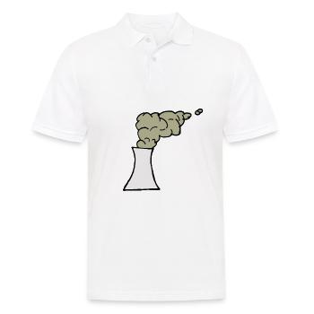Centrale électrique, cheminée, fumée, pollution - Polo Homme - blanc - Devant - Kai (181cm)
