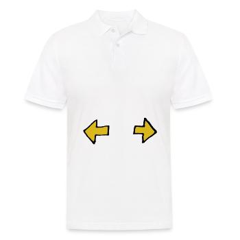 Turn signals, arrows, car, direction, left, right - Men's Polo Shirt - white - Front - Kai (181cm)