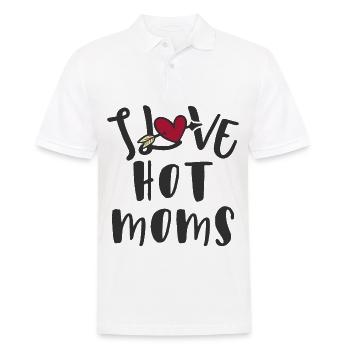 Ich liebe heiße Mütter - Männer Poloshirt - Weiß - Vorne - Kai (181cm)