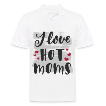 Ich liebe heiße Mütter - Männer Poloshirt - Weiß - Vorne - Kai (181cm)