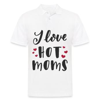 Ich liebe heiße Mütter - Männer Poloshirt - Weiß - Vorne - Kai (181cm)