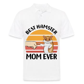 Hamster - Männer Poloshirt - Weiß - Vorne - Kai (181cm)