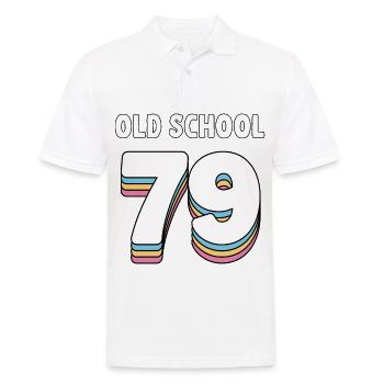Old School 79 Retro Cadeau - Polo Homme - blanc - Devant - Kai (181cm)