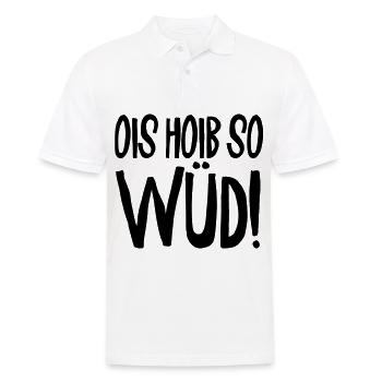 Ois hoib so Süd | Mundart Wien Bayern dialekt - Männer Poloshirt - Weiß - Vorne - Kai (181cm)