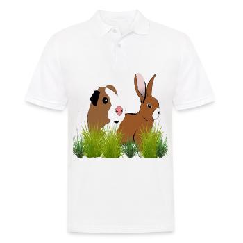 Guinea pig design - Men's Polo Shirt - white - Front - Kai (181cm)