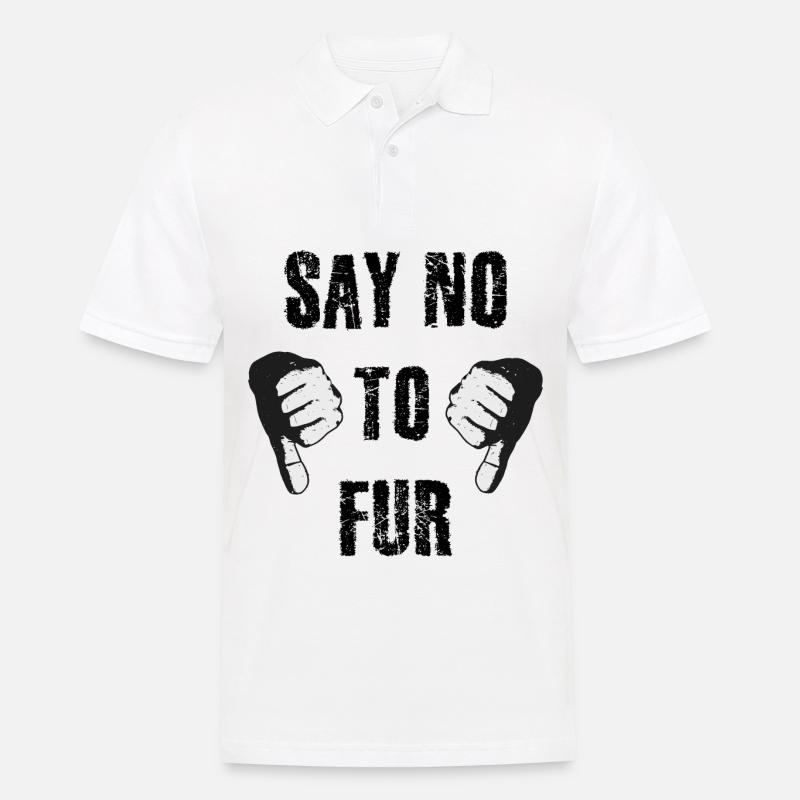 Dites non à la fourrure - Polo Homme - blanc