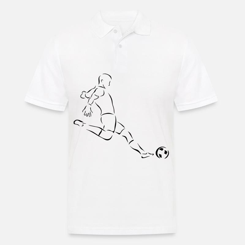 Fussball - Männer Poloshirt - Weiß