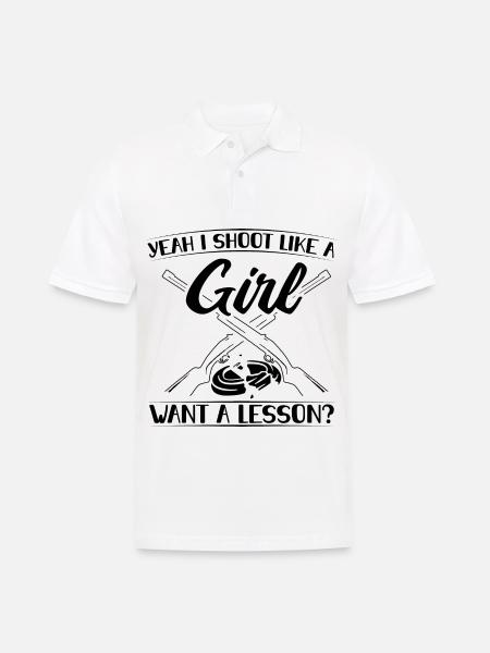 Clay pigeon shooting - Men's Polo Shirt - white