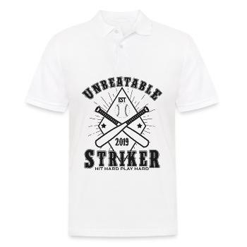 Cooles Baseball Baseballspieler Striker Geschenk - Männer Poloshirt - Weiß - Vorne - Kai (181cm)