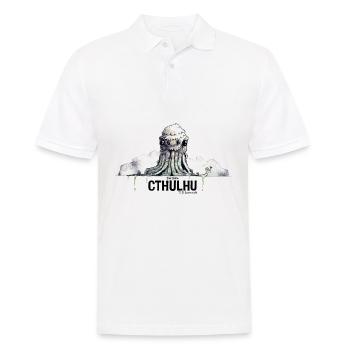 Cthulhu (H. P. Lovecraft) - Männer Poloshirt - Weiß - Vorne - Kai (181cm)