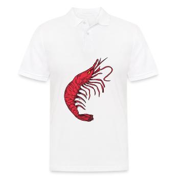 Shrimp Languste Krabbe - Männer Poloshirt - Weiß - Vorne - Kai (181cm)