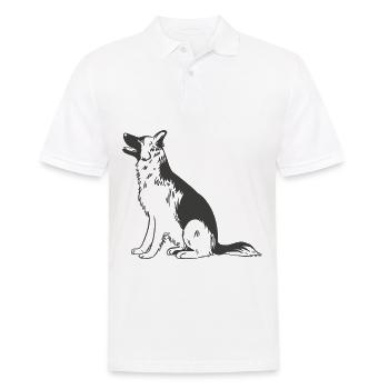Berger allemand - Polo Homme - blanc - Devant - Kai (181cm)