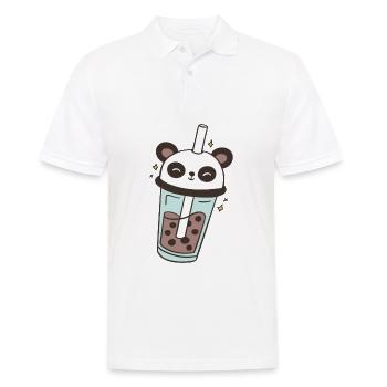 Panda Bubble Tea Pandabär Bubbletea - Männer Poloshirt - Weiß - Vorne - Kai (181cm)