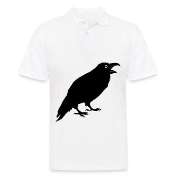 Raven Silhouette - Men's Polo Shirt - white - Front - Kai (181cm)