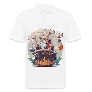 Mystical Chef - Men's Polo Shirt - white - Front - Kai (181cm)