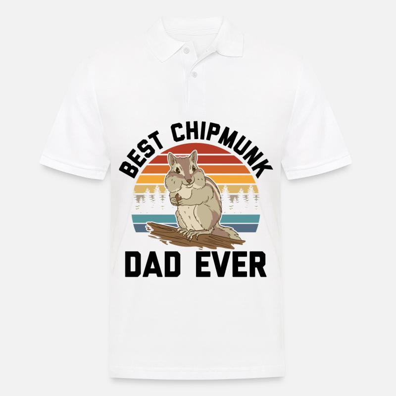 Streifenhörnchen - Männer Poloshirt - Weiß