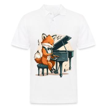 Musikalischer Fuchs - Männer Poloshirt - Weiß - Vorne - Kai (181cm)