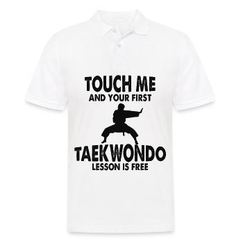 Taekwondo dit drôle - Polo Homme - blanc - Devant - Kai (181cm)