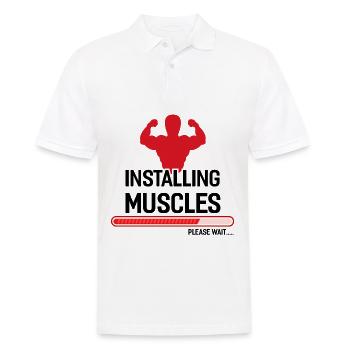 Fitness shirt fitness trainer fitness gift - Men's Polo Shirt - white - Front - Kai (181cm)