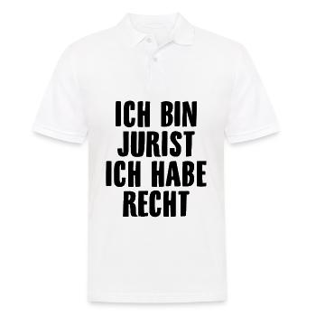 Juristen - Männer Poloshirt - Weiß - Vorne - Kai (181cm)