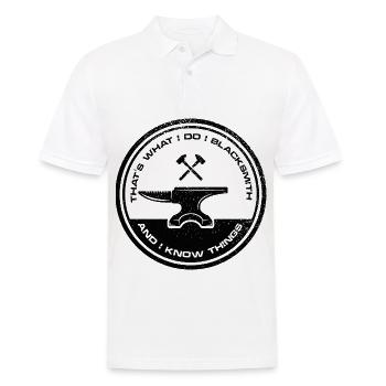 Blacksmith - Men's Polo Shirt - white - Front - Kai (181cm)