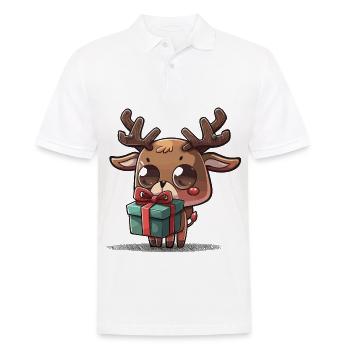 Cadeau de renne - Polo Homme - blanc - Devant - Kai (181cm)