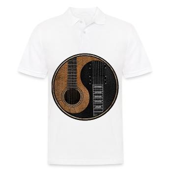 Guitare E Guitare Yin Yang - Polo Homme - blanc - Devant - Kai (181cm)