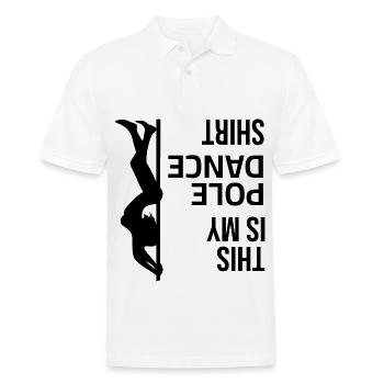 Pole Dance Shirt - This is my poledance shirt - Men's Polo Shirt - white - Front - Kai (181cm)