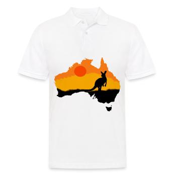 Kangoroo Australien Tiere Tier Wildnis - Männer Poloshirt - Weiß - Vorne - Kai (181cm)