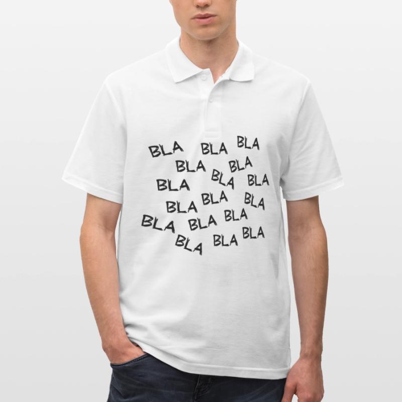Bla blah blah oder blah blah blah. Gute oder fake news. Männer Poloshirt