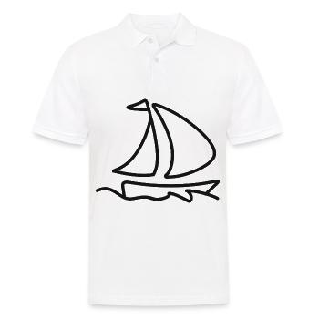 Voile capitaine navire voile le sport marins - Polo Homme - blanc - Devant - Kai (181cm)