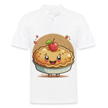 Thanksgiving-Kuchen - Männer Poloshirt - Weiß - Vorne - Kai (181cm)