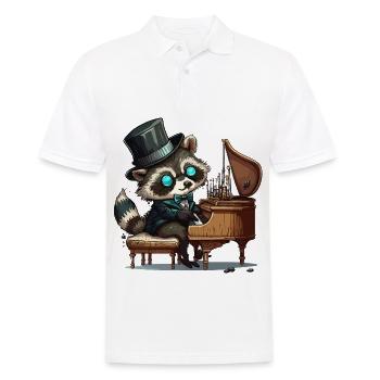Raton laveur à bascule - Polo Homme - blanc - Devant - Kai (181cm)